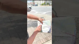 Handrail and backstop methods of navigation using a city street map