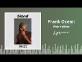 Lagu Frank Ocean - Pink + White (Lyrics)