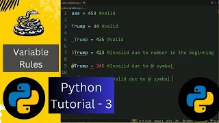 Variable Rules Python Tutorial - 3 Python Full Course