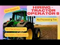 Hiring Tractor Operator - New Zealand No placement fee No processing Fee No salary Deduction