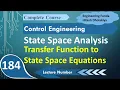 Transfer Function to State Space Equations Solved Example