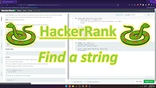 HackerRank Python Find a string