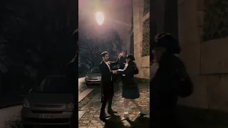 لقطات جميله ورقص امبريتا وفيرات أبطال مسلسل النصيب من خلف الكواليس 