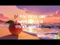 You Taste Like Summer Peach (sticky hands) 🍑✨ – CalmWaveMusic | Lyric Video 🎶