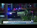 Visitors react to shooting on the Las Vegas Strip