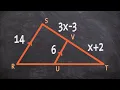 Using similar triangles to find the measure of x