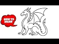 How to Draw a Dragon Easy Step-by-Step Dragon Drawing Tutorial for Beginners