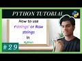 Raw strings R-string in python Python Tutorials For Absolute Beginners In Hindi