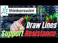 How to Draw Support and Resistance Lines in Thinkorswim