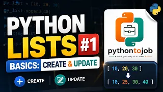Python Lists for Beginners - Create Index Update Mixed Types