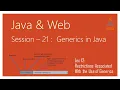 Generics in Java Restrictions Associated With the Use of Generics