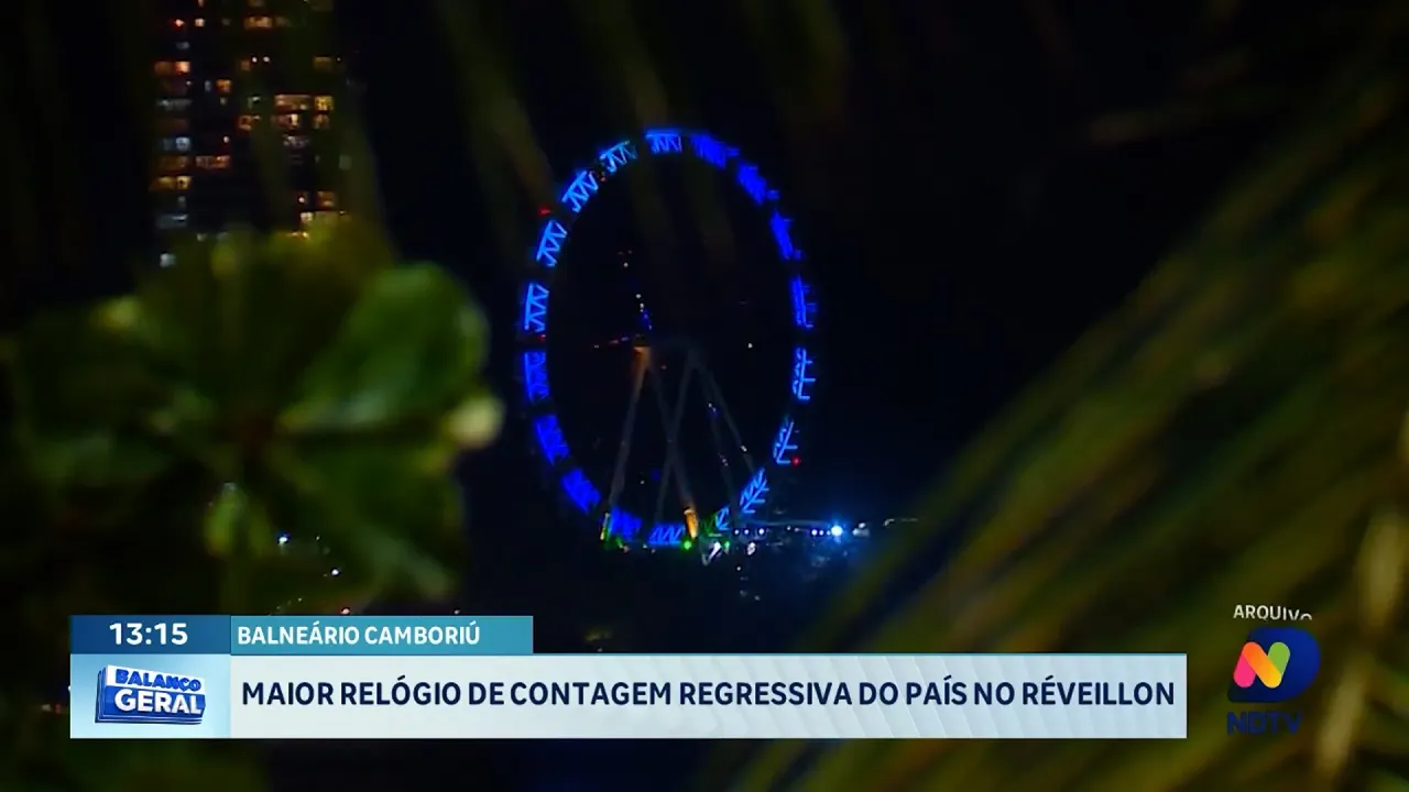 Maior relógio de contagem regressiva do país no réveillon