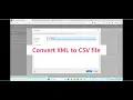 Convert XML to CSV file in CAI