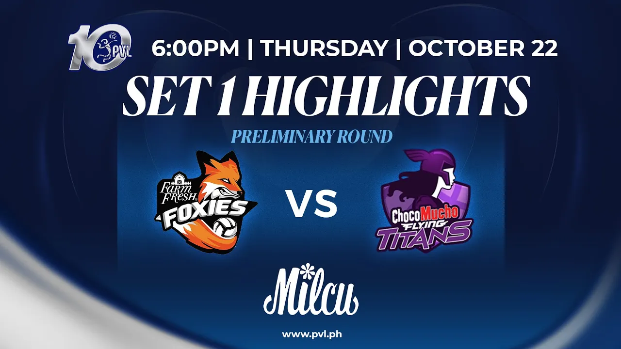 Farm Fresh Foxies vs. Choco Mucho Flying Titans - 1st Set Highlights