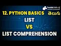 List Comprehension in Python Simplified In Telugu TechEd With Aj
