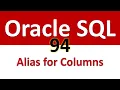 Oracle SQL Developer Tutorial For Beginners 94 Alias for Columns