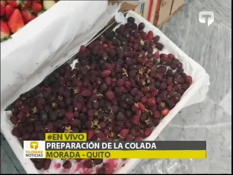 Preparación de la colada morada - Quito