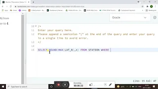 WEATHER OBSERVATION STATION 14 - HACKERRANK SOLUTION SQL IN ORACLE