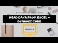 Data Driven Framework - Read Data From Excel Dynamic Code