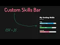 Custom Skills Bar using HTML CSS royaltutorials354