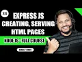 Creating Serving HTML Pages using Express JS Node JS Course in