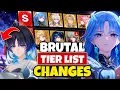 TIER LIST UPDATE IS BRUTAL QINGXIAO T0 XUANLING DROPS 2 TIERS PHROLOVA LOSES THE CROWN
