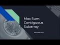 Max Sum Contiguous Subarray InterviewBit