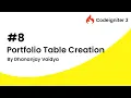 Portfolio Table Creation in CodeIgniter 3