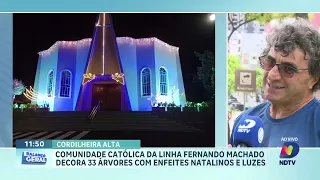 Praça da igreja ganha decoração especial e celebra o Natal em comunidade
