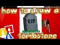 How To Draw A Spooky Tombstone For Halloween