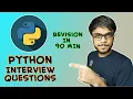 90 Python OOPS Pandas Numpy Interview Questions