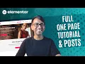 Full One Page Elementor Tutorial and - Elementor Wordpress Tutorial
