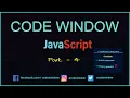 JavaScript Conditional Statement switch and ternary Part - 4 Code Window 2022
