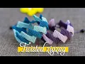 Macrame tutorial The twist zig-zag bracelet Huong dan that vong tay hai mau zig zag xoan tit