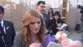 Bella Thorne talks about her on Dancing With The Stars outside Jimmy Kimmel Live bellathorne