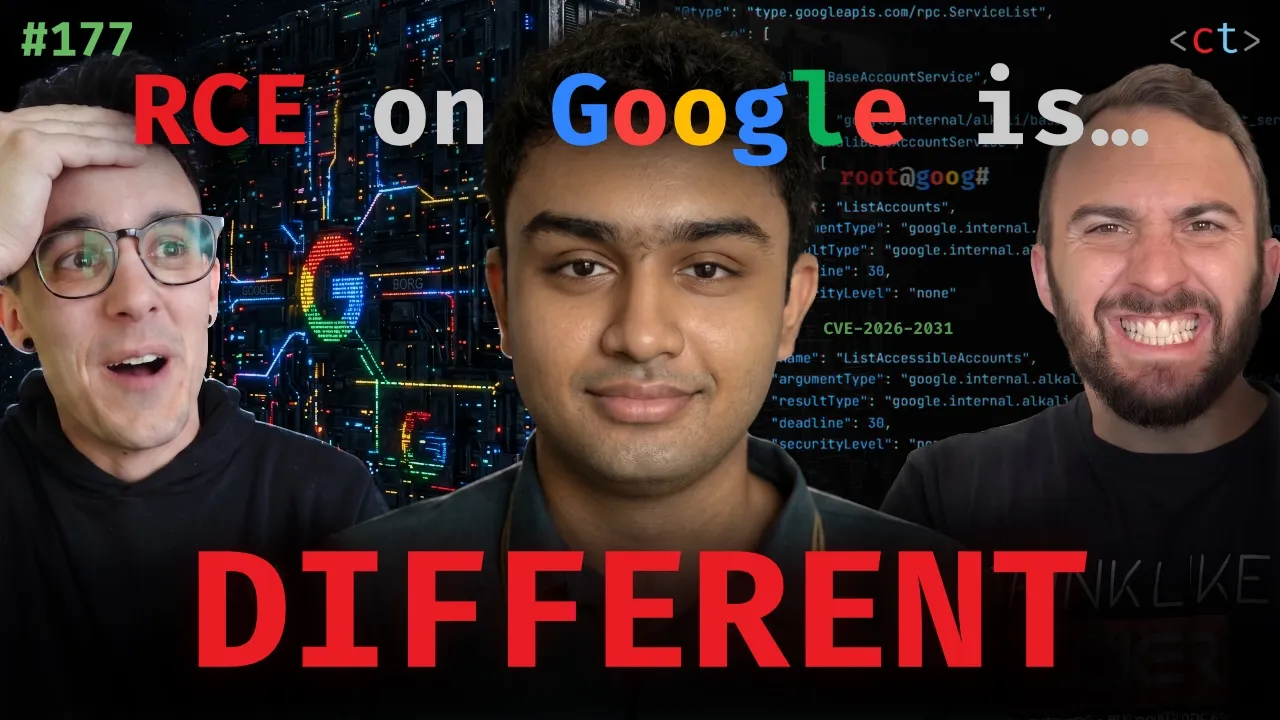 2x Google RCE with VRP Legend Brutecat (Ep. 177): video thumbnail