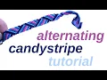 alternating candystripe tutorial beginner friendship bracelets