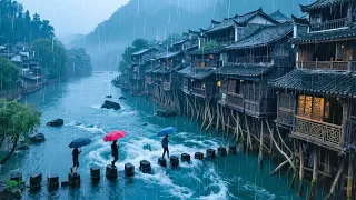 雨中漫步千年古镇：凤凰县