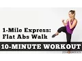 1 Mile Express Abs Walk - Low Impact Cardio Core Workout You Can Do At Home In a Small Space