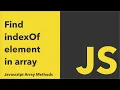 How To Find The Index Of An Element In Array Javascript Array Methods