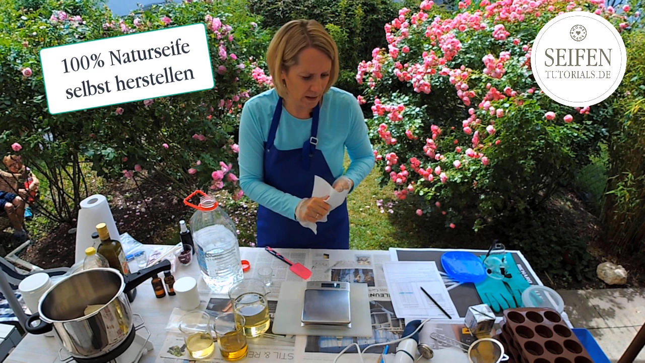 kaffeeseife selber machen / Naturseife  Kaffee Seife Sieden / DIY / Seifenherstellung zu Hause. 