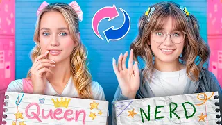 La reginetta del college si traveste da ragazza normale! Da popolare a secchiona