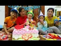 Download Lagu Happy birthday Baby Bella and Cake birthday with family fun and nursery rhymes song for babies