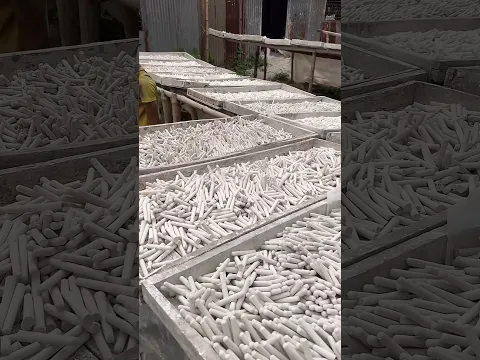 White Chalk Kaise Banti Hai 🤔 | #making #chalk #handmade