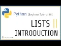 Beginner Python Tutorial - Introduction to Lists in Python