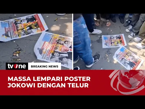 Poster Bergambar Jokowi jadi Sasaran Massa Pendemo di Yogyakarta