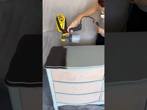 I see a dresser and I want to paint it black 🖤#furnituremakeover