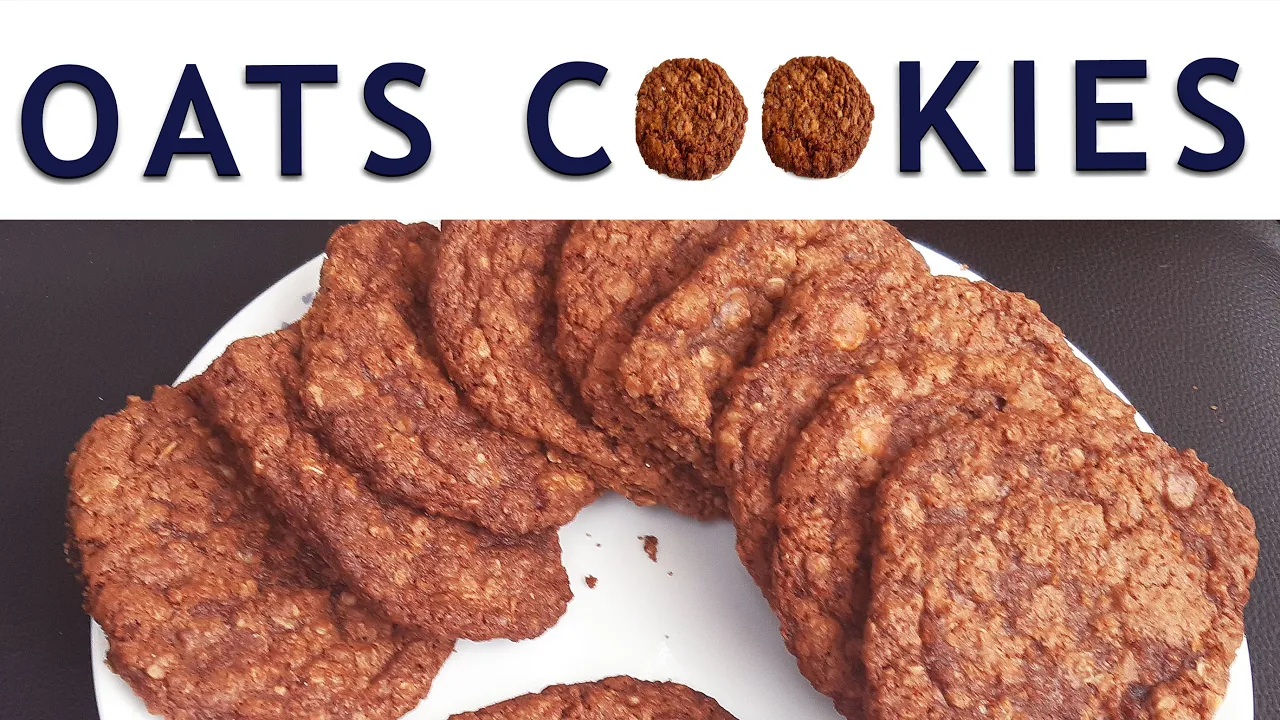 Oats Cookies   Homemade Cookies   Choco and Oats Cookies   Easy Cookies recipe