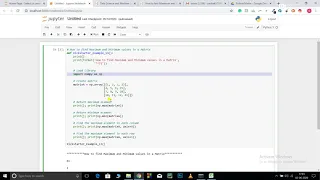 Max and Min value of a Matrix