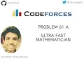 Problem 61A Ultra Fast Mathematician 06 Jan 2019